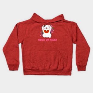 Meow of Never Lucky Cat Kids Hoodie